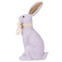 gjenstander Påskehare-dekorasjonsfigur med sløyfe for stilig påskedekorasjon i hjemmet, 27 cm