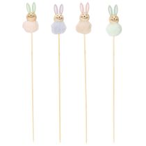 gjenstander Fluffy påskeharefigurer for muntre påskefeiringer, romdekorasjon, 34 cm, 12 deler