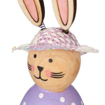 gjenstander Påskehare-borddekorasjon for våren, dekorative harer med hatter, 7 cm, 9 stk.