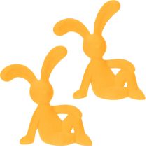 gjenstander Dekorativ påskehare laget av plast, ideell som dekorasjon og gaveidé, 20 cm, 2 stk.