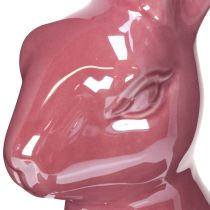 gjenstander Påskedekorasjon kanin keramisk skinnende figur til påske og vår 37 cm