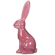 gjenstander Påskedekorasjon kanin keramisk skinnende figur til påske og vår 37 cm