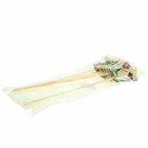 gjenstander Blomsterpluggkanin laget av tre 9cm 12 stk