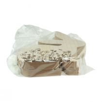 gjenstander Bunny Wood Sittende Blomstermønster Naturhvit 24×24cm 2 stk