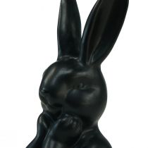 gjenstander Kanin tenker kanin byste svart 7×6×15cm