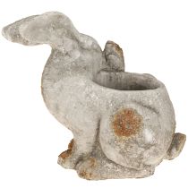 gjenstander Kanin dekorativ betong blomsterpotte antikk grå 33,5x17x29,5cm