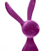 gjenstander Påskeharehylleholdere, fargerikt flokket, 28 cm, 4 deler