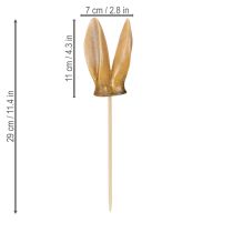 gjenstander Kaninører hagepinne, vårdyrfigur til hage- og påskepynt, 29 cm, 4 deler