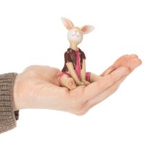 gjenstander Påskeharefigurer, søt borddekorasjon til påske og vår, 9 cm, 4 deler