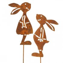 Hagedekor rust kanin dekorativ plugg påske 8×16cm 2stk (1par)