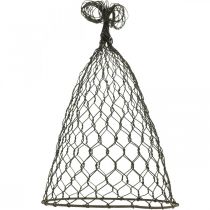 gjenstander Trådhette, dekorativ klokke, espalier laget av metall Brun H25cm Ø16cm