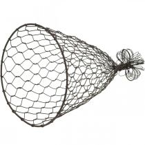 gjenstander Trådhette, dekorativ klokke, espalier laget av metall Brun H25cm Ø16cm