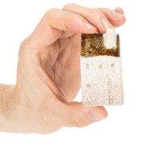 gjenstander Dekorativt hussett i keramikk, miniatyrhus for stående, 7 cm, 3 deler