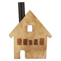 gjenstander Dekorativt hus tre dekorasjon lysestake svart 16,5×3,5cm×22cm