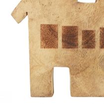 gjenstander Dekorativt hus tre dekorasjon lysestake svart 16,5×3,5cm×22cm