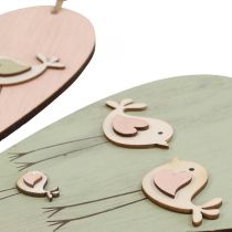 Hjerte av tre, dekorativt hjerte til oppheng, hjertedekor H16cm 6stk