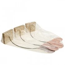 gjenstander Bordpynt hjerter bryllup, hjertedekor metall oransje/lilla H40cm 3stk