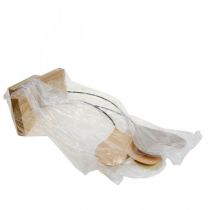 gjenstander Bordpynt hjerter bryllup, hjertedekor metall beige/oransje/gul H40cm 3stk