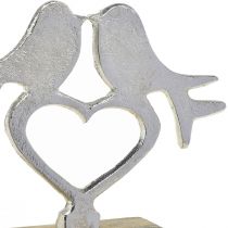 gjenstander Hjertedekorasjon å plassere med fugldekorasjon bryllup 16,5cm × 19,5cm