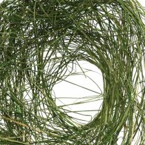Mansjett laget av gressgrønn strutsemansjettfjærdekor Ø20cm