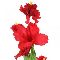 Kunstig blomst hibiskus gren rød deco gren hibiscus H107cm