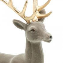 gjenstander Dekorativ hjort dekorativ figur dekorativ reinflokk grå H46cm