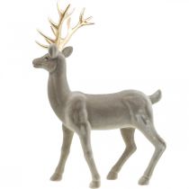 gjenstander Dekorativ hjort dekorativ figur dekorativ reinflokk grå H46cm