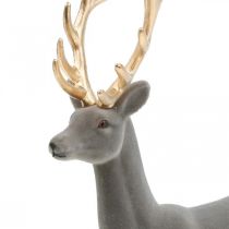 gjenstander Dekorativ hjort dekorativ figur dekorativ reinflokk grå H37cm