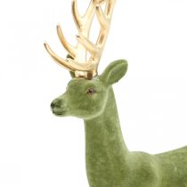 gjenstander Dekorativ hjort dekorativ figur dekorativ reinflokk grønn H37cm