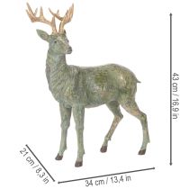 gjenstander Hjortefigur, dekorativ, stående, detaljert, 43 cm