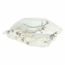 gjenstander Deco hjort flokket/snødd 27,5cm 2 stk