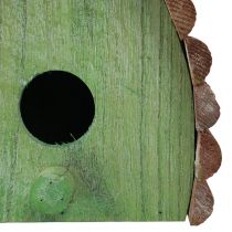 gjenstander Hengende dekor fuglehus med rundt tak tre grønn brun 16,5×10×17cm