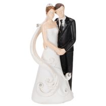 gjenstander Bryllupsfigur brud og brudgom 10,5 cm
