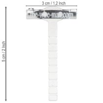 gjenstander Bryllupsnåler gjennomsiktige/sølvfargede 5 cm 50 stk