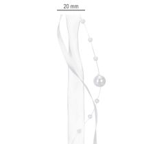 gjenstander Bryllupsbånd hvitt 20mm 5m