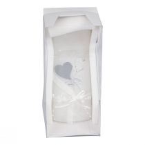 gjenstander Bryllupslys sølv bryllupslys hvit 220/85mm