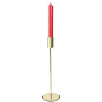 gjenstander Høy, konisk lysestake, gullfarget metall, 27,5 cm, 4 stk.