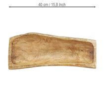 gjenstander Tredekor med hul dekorativ skål laget av tre 40×13–16cm×6,5cm