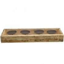 gjenstander Borddekorasjon adventslysestake lysfat tre L48cm