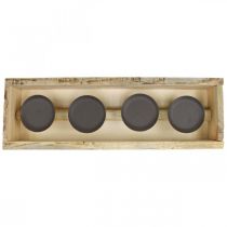 gjenstander Borddekorasjon adventslysestake lysfat tre L48cm