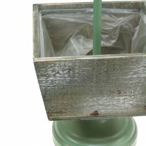 gjenstander Plantepotte med fot værhane tre natur/grønn 26x20cm H68cm