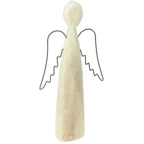 gjenstander Treengel naturlig skytsengel trefigur moderne H27,5 cm