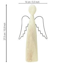 gjenstander Treengel naturlig skytsengel trefigur moderne H27,5 cm