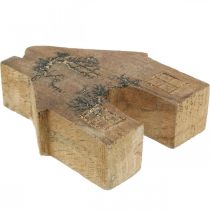 gjenstander Trehuspynt Julehus trehuspynt trestativ H10cm