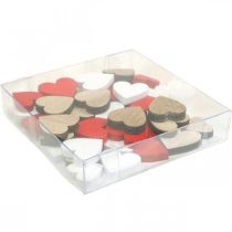 gjenstander Tre hjertespredning dekorasjon bryllup hjerter tre 2,5/2/1,5 cm 48 stk