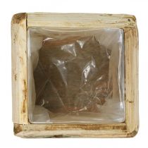 gjenstander Plantepotte plantekasse treblomsterpotte naturlig 12×12×8,5cm