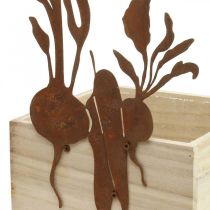 Plantekassetre med rustdekor grønnsakscachepotte 17×17×12cm