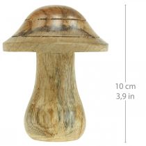 gjenstander Tresopp med riller Høst deco sopp naturlig mangotre 10×Ø8cm