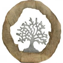 gjenstander Deco skulptur tre i en tre ring bord dekorasjon for å plassere 22×21×4cm