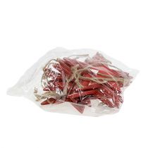 gjenstander Hengende trestjerner 16,5 cm/20 cm røde 6 stk